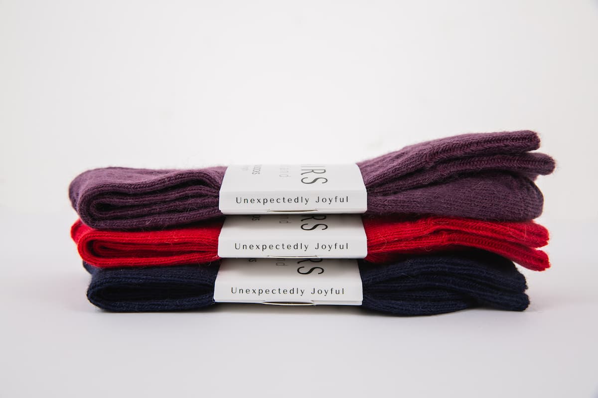 Red Alpaca Everyday Socks - Made in Britain