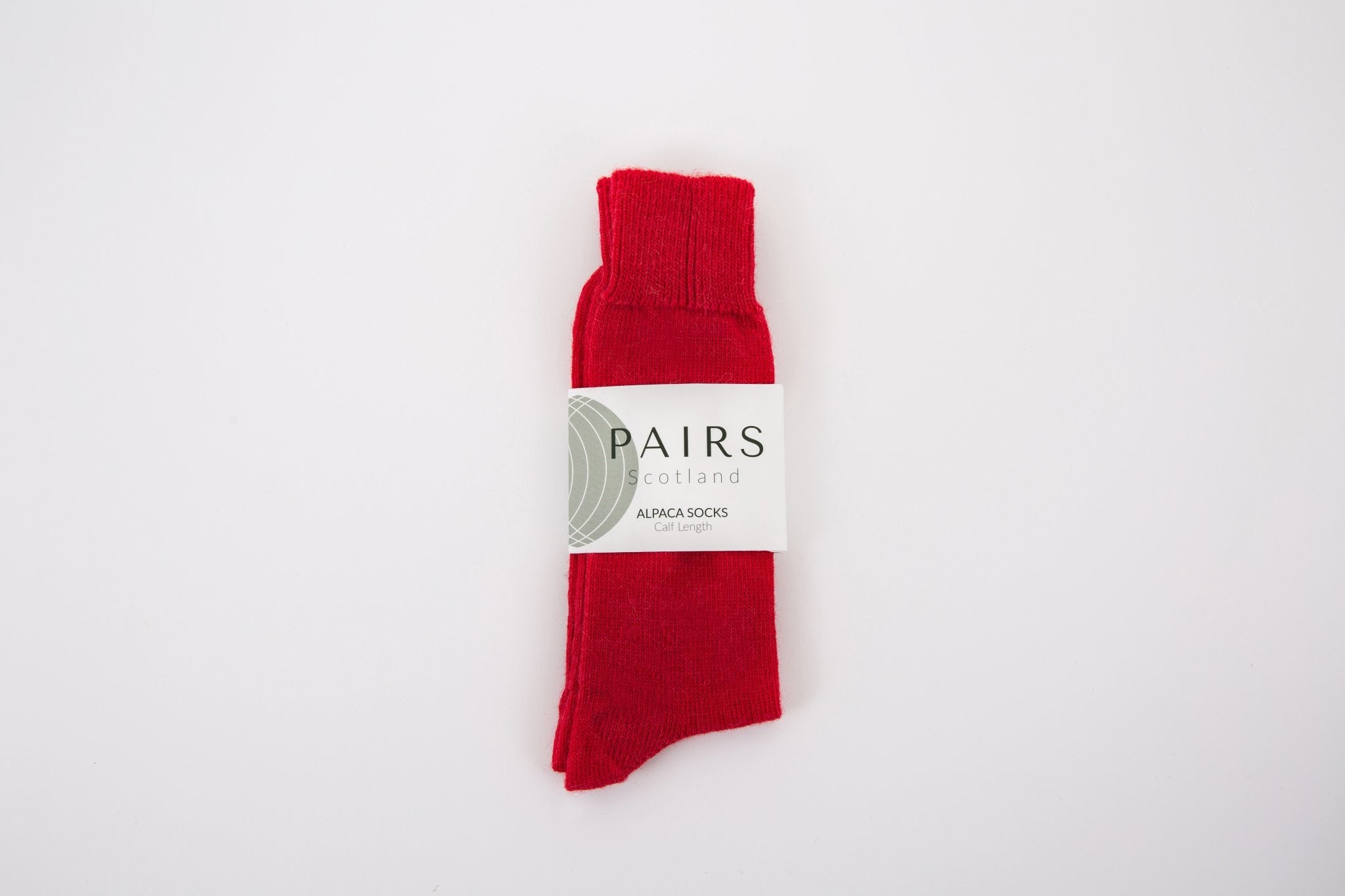 Red Alpaca Everyday Socks - Made in Britain