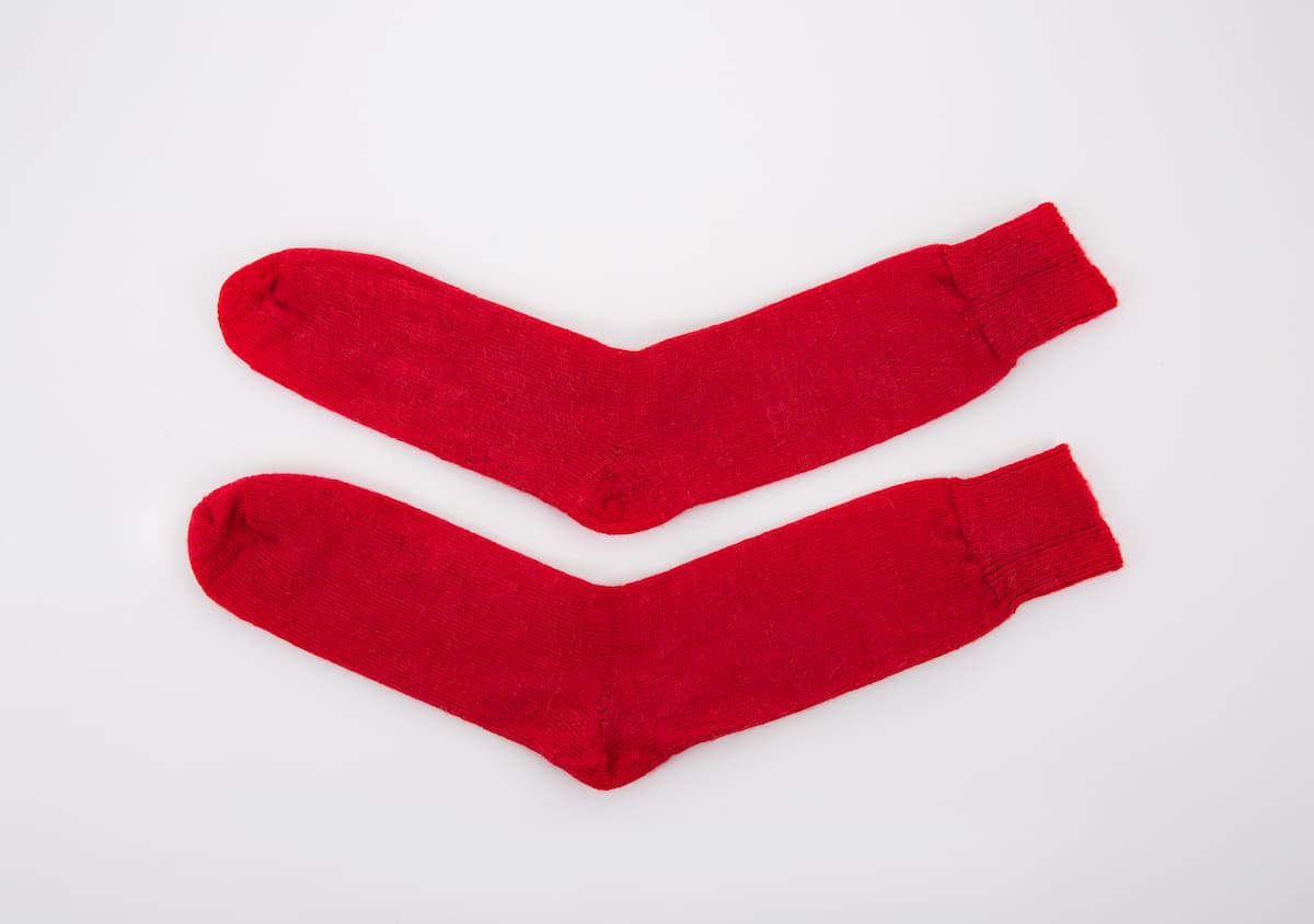 Red Alpaca Everyday Socks - Made in Britain