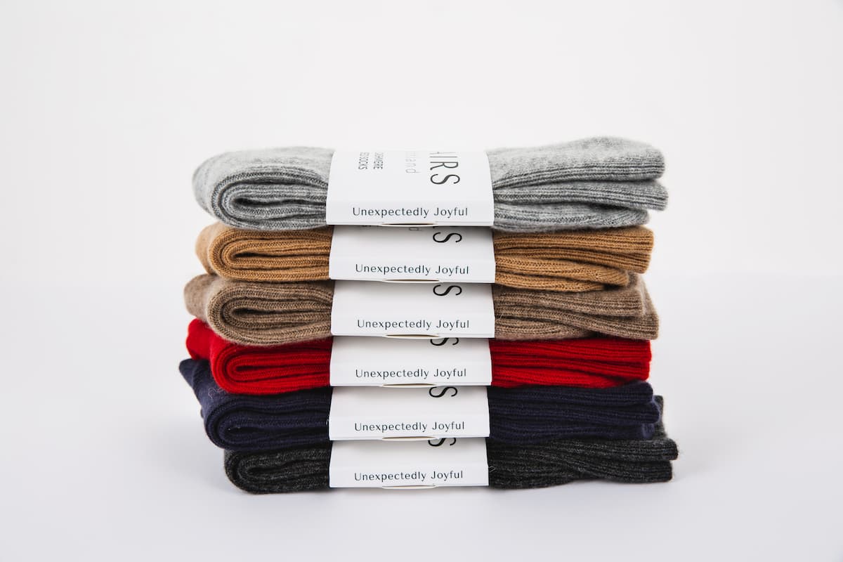 Stone Grey Cashmere Bed Socks