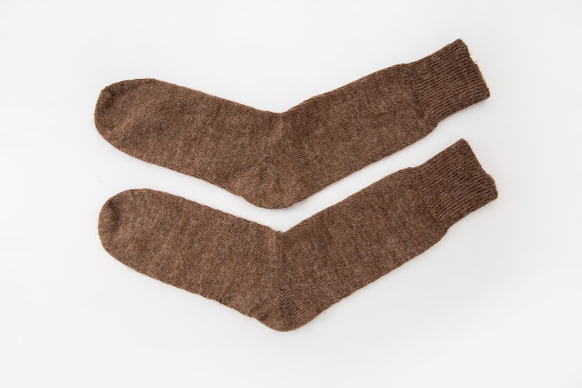 Brown Undyed Alpaca Socks - Made in Britain