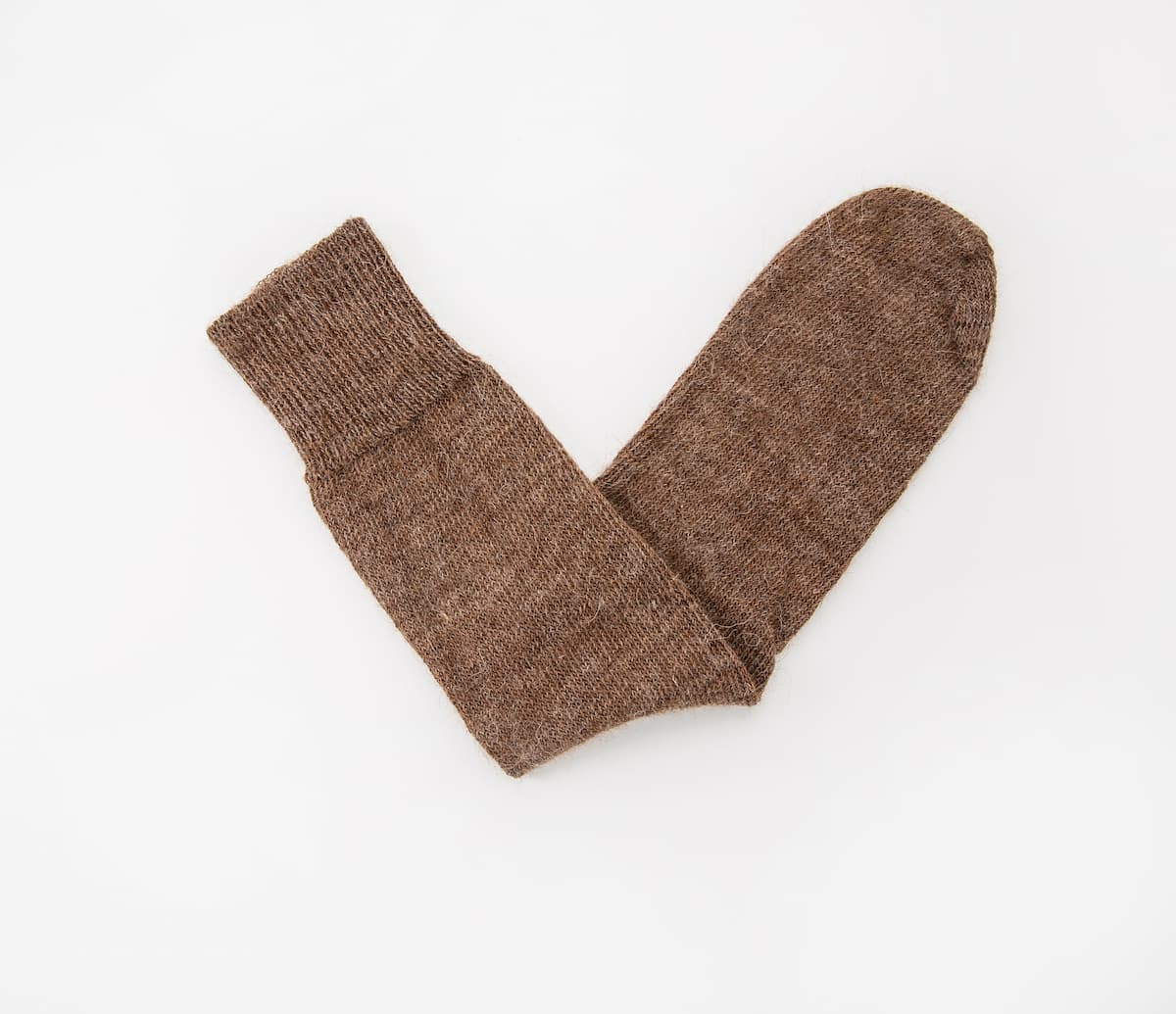 Brown Undyed Alpaca Socks - Made in Britain