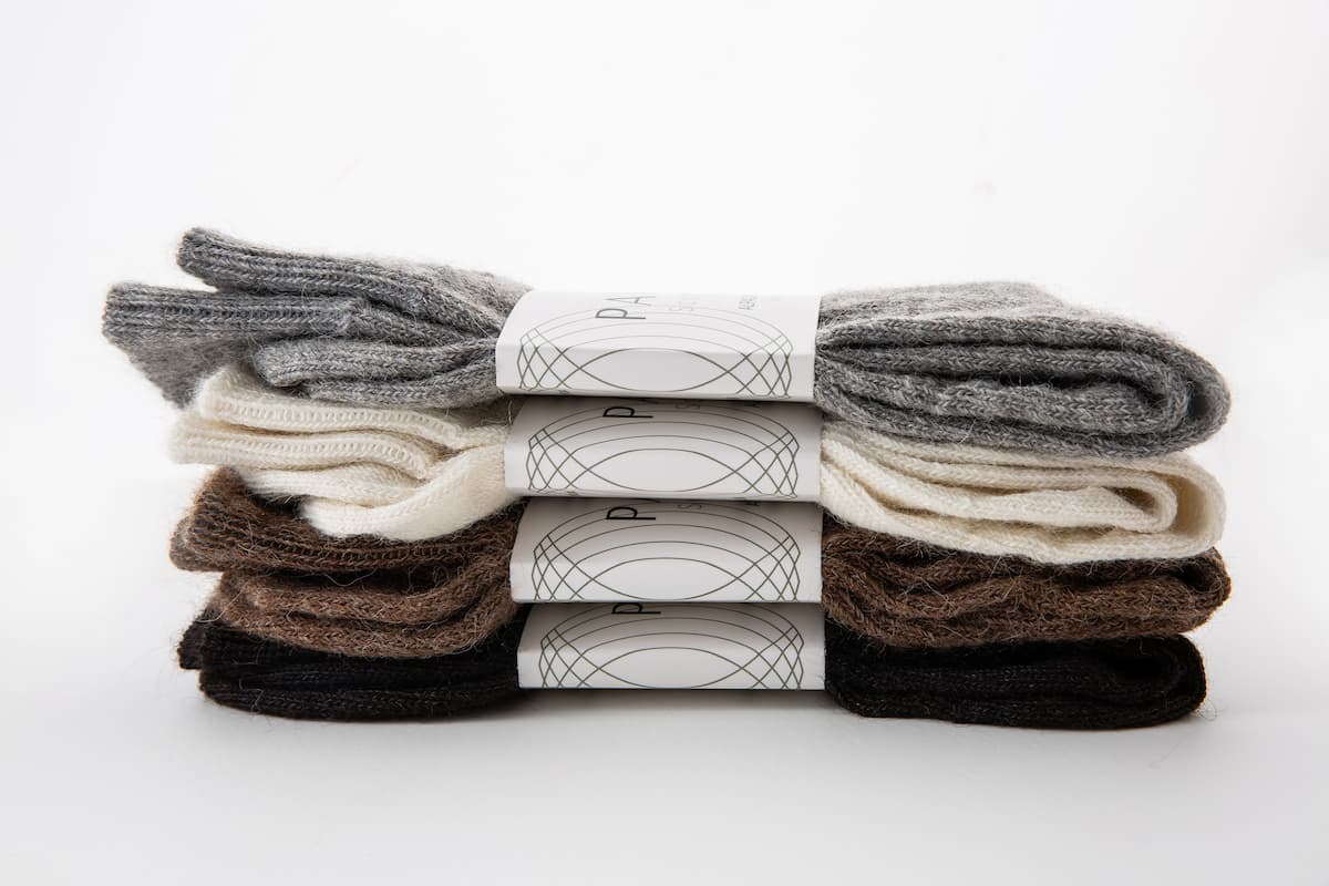 Brown Undyed Alpaca Socks - Made in Britain