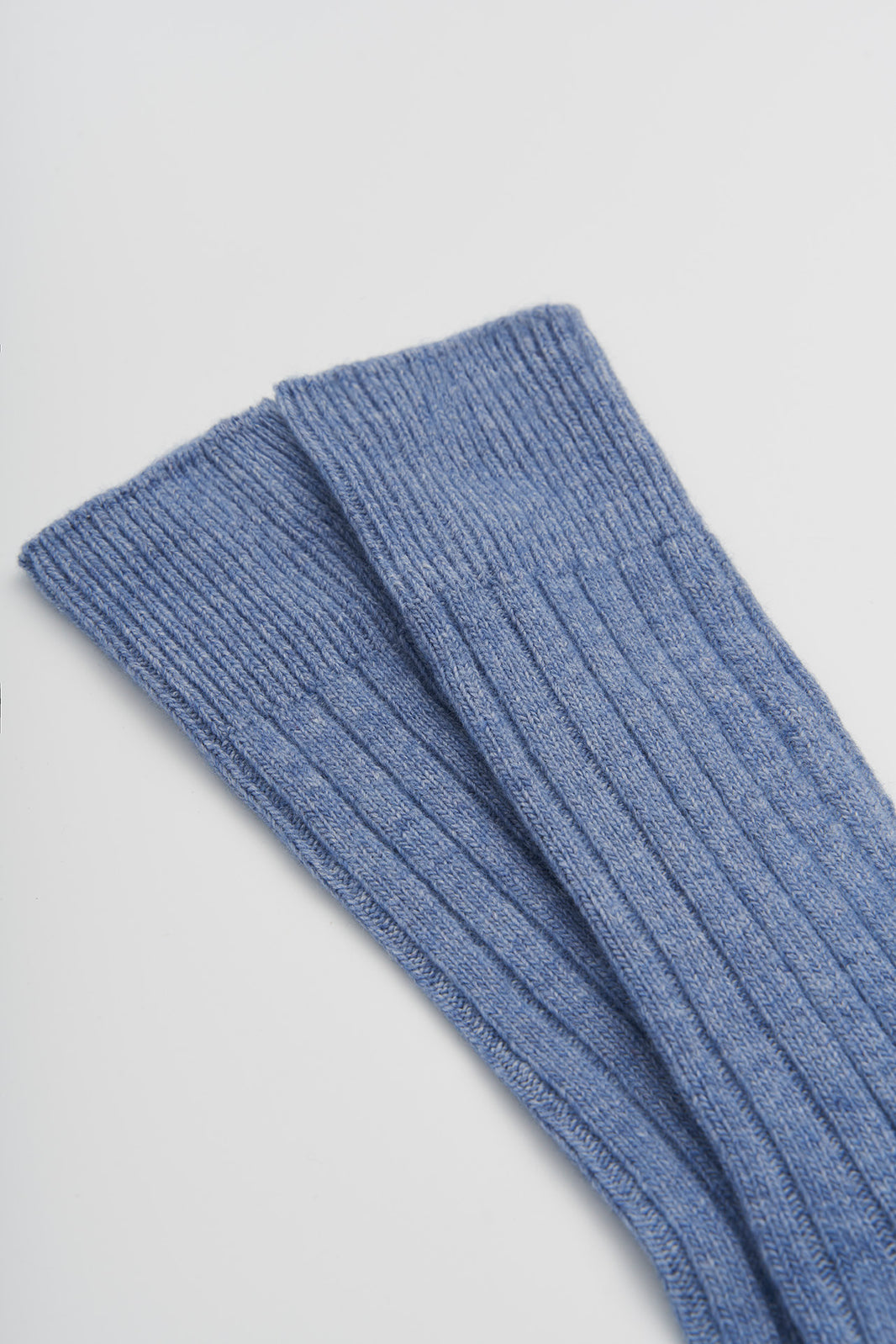 Powder Blue Lambswool Bed Socks