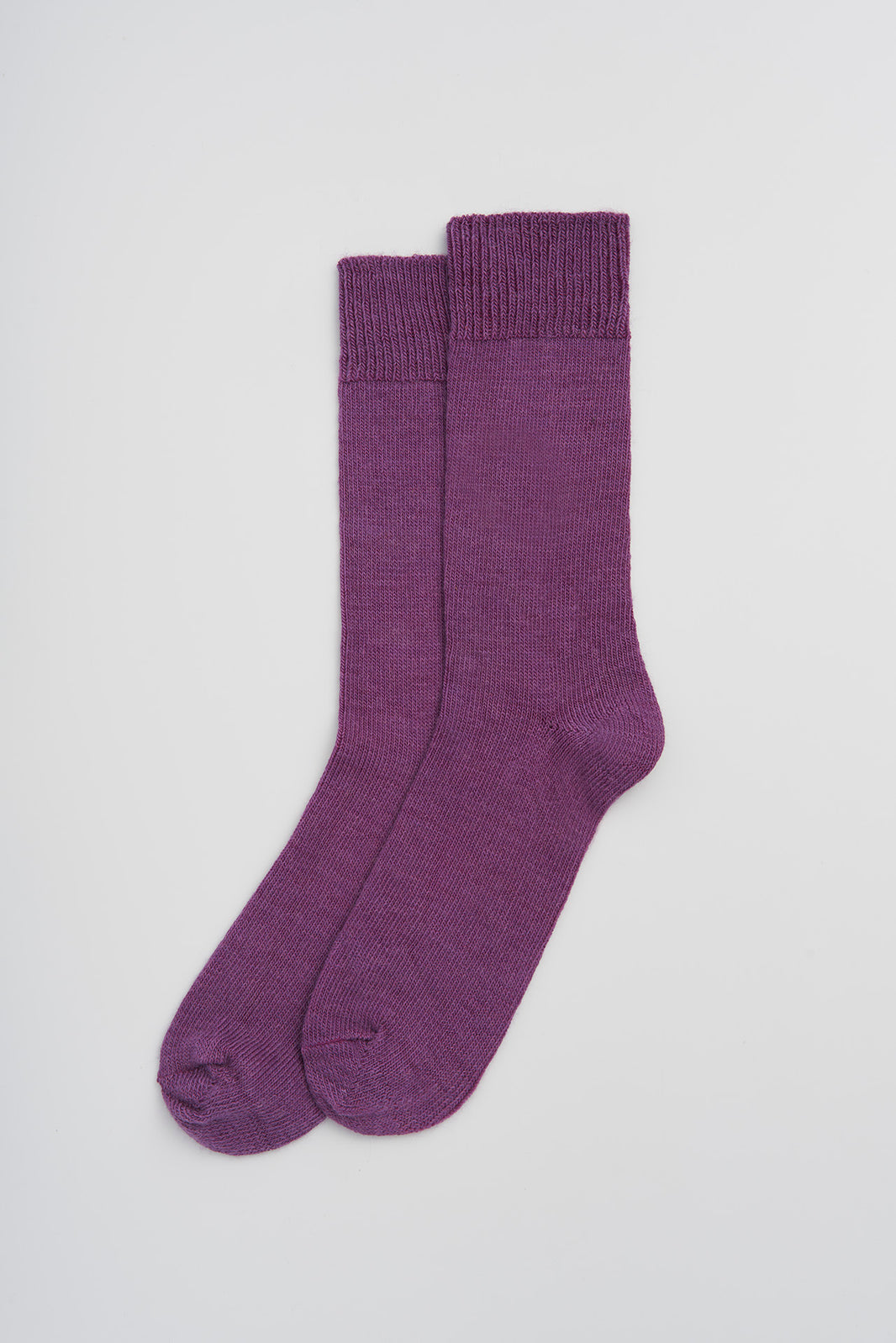Dark Grape Purple Alpaca Socks