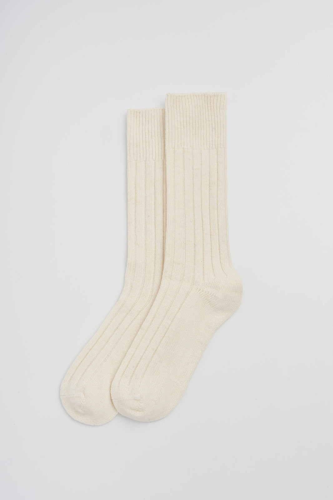 Clotted Cream Lambswool Bed Socks