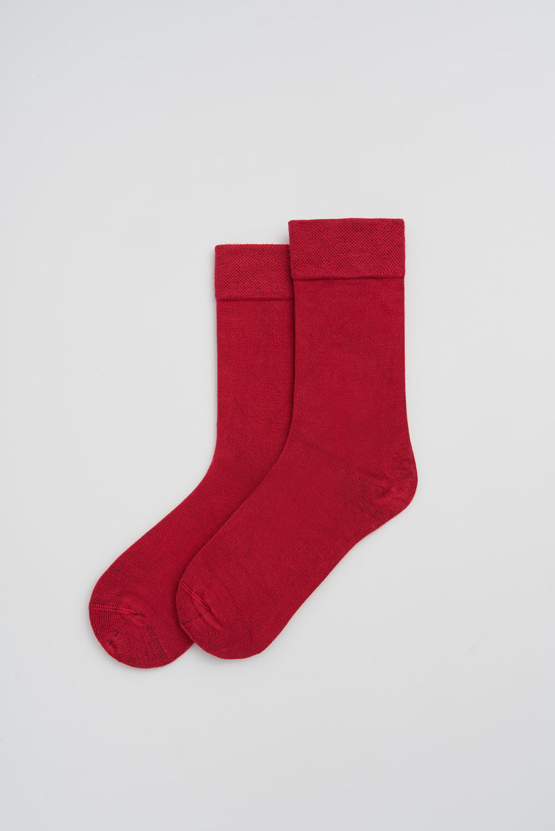 Classic Red Bamboo Socks