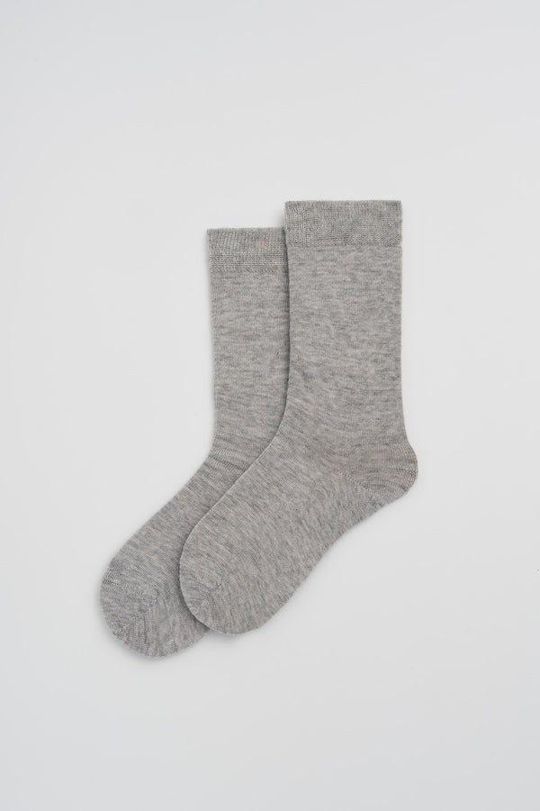 Soft Grey Merino Socks