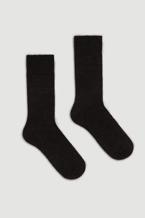 Bitter Chocolate Brown Alpaca Socks