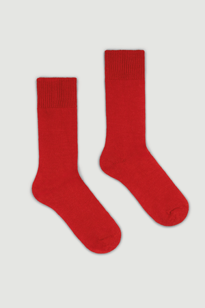 Postbox Red Alpaca Socks