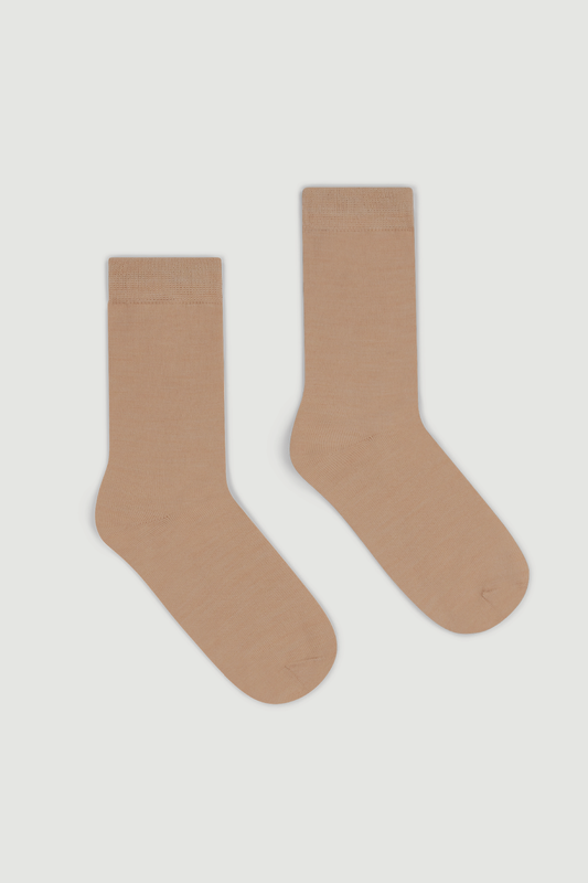 Biscuit Beige Merino Socks