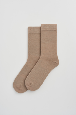 Biscuit Beige Merino Socks