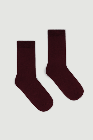 Dark Plum Merino Socks