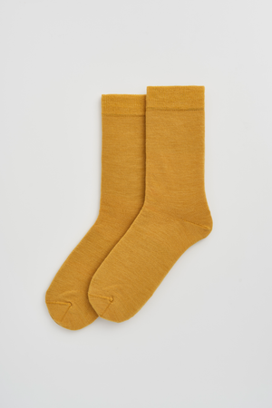 Golden Yellow Merino Socks