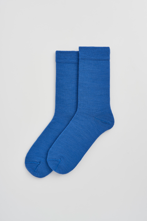 Strong Blue Merino Socks