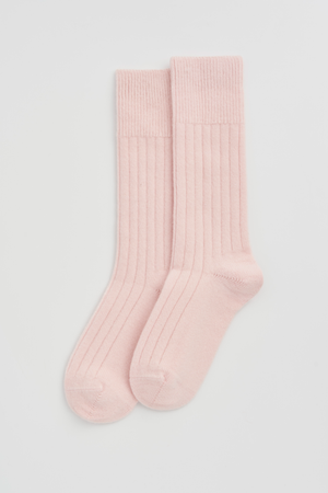 Frosting Pink Merino Bed Socks