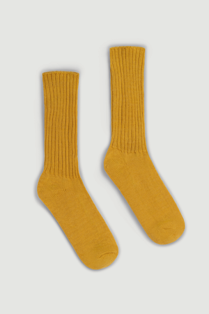 Golden Yellow Mohair Socks