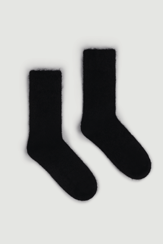 True Black Ultra Soft Alpaca Socks