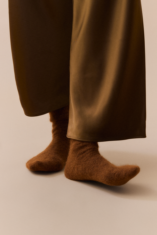 Chestnut Brown Ultra Soft Alpaca Socks