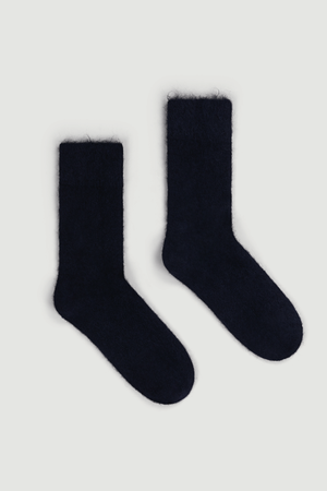 Inky Blue Ultra Soft Alpaca Socks