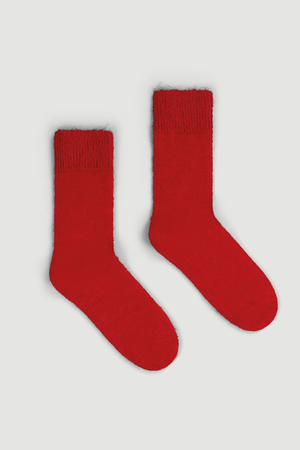 Postbox Red Ultra Soft Alpaca Socks