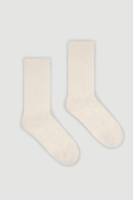 Clotted Cream Ultra Soft Alpaca Bed Socks