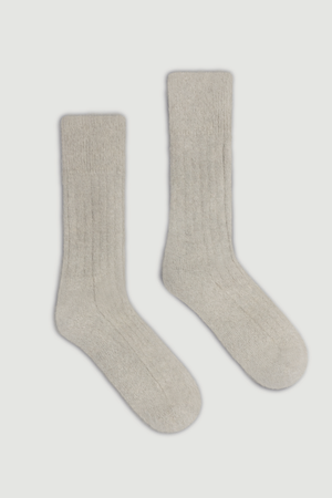 Correct Grey Ultra Soft Alpaca Ribbed Bed Socks