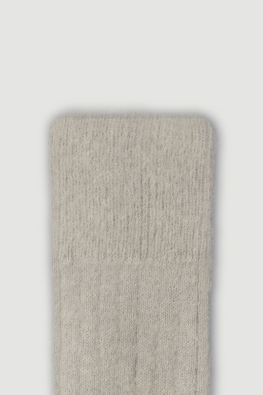 Correct Grey Ultra Soft Alpaca Ribbed Bed Socks