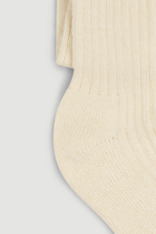 Clotted Cream Wool Knee High Socks