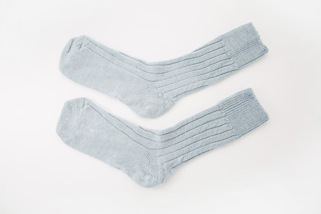 Blue Alpaca Bed Socks - Made in Britain