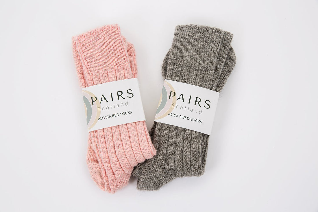 Alpaca Bed Socks Collection No.2  - Made in Britain